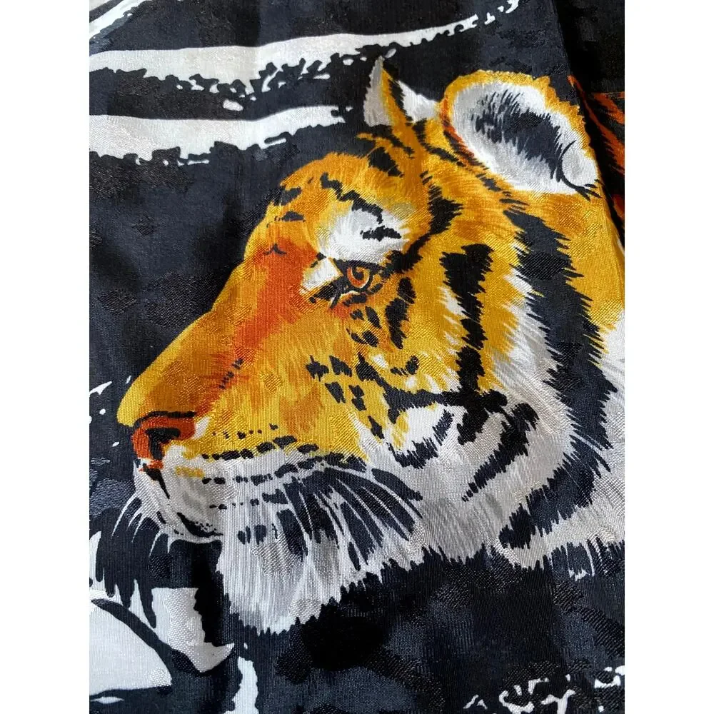 Vintage Tiger Jungle Scarf Massive Wall Tapestry Animal Print Wrap 35x45